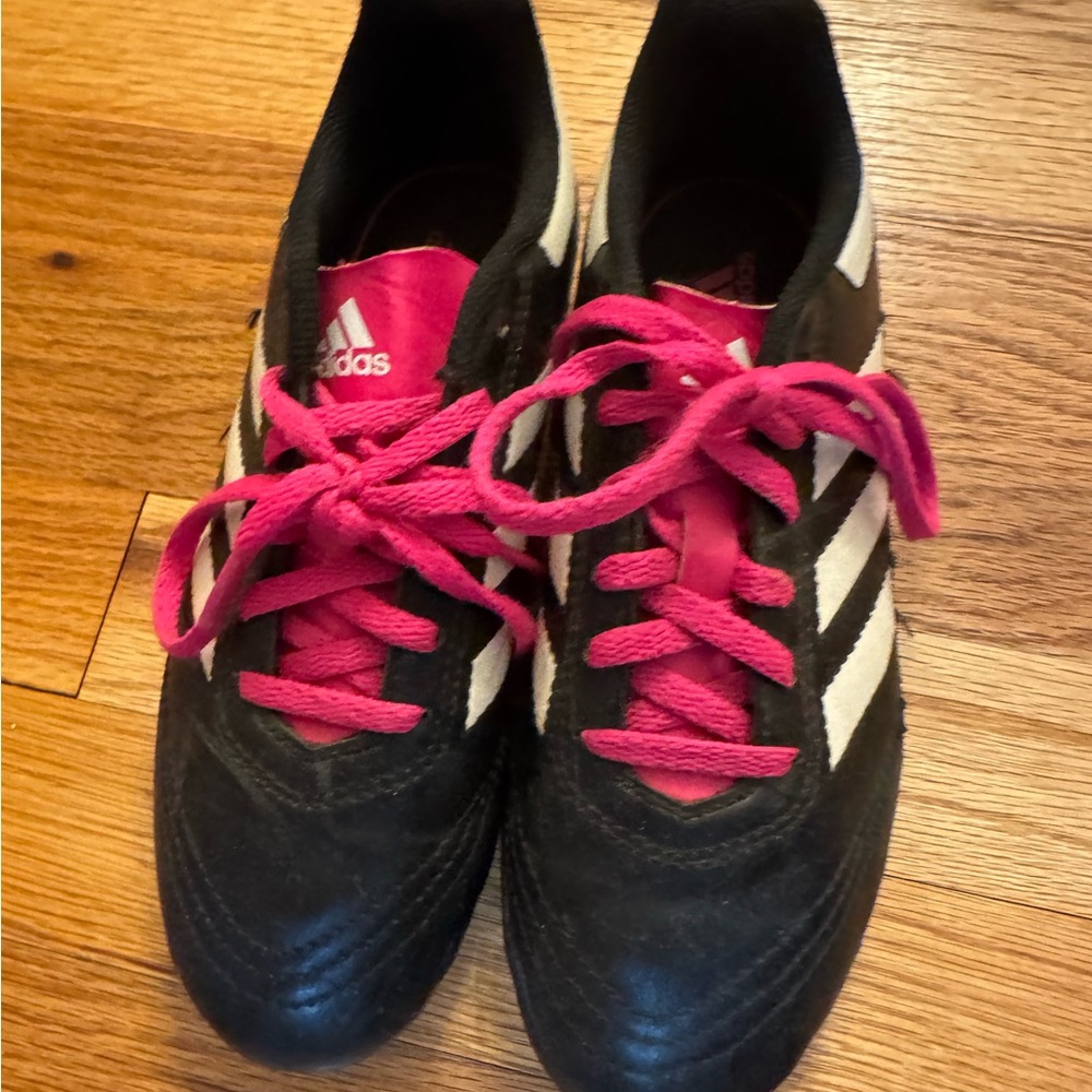 Adidas Black and Pink Soccer Cleats